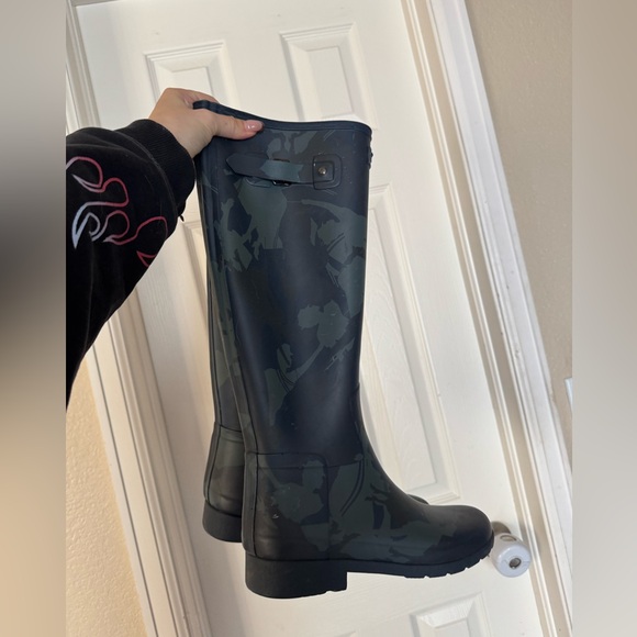 Hunter Disney Mary Poppins Tall Wellington Boots Sz 9 40 EU Camo Blue - Picture 7 of 7